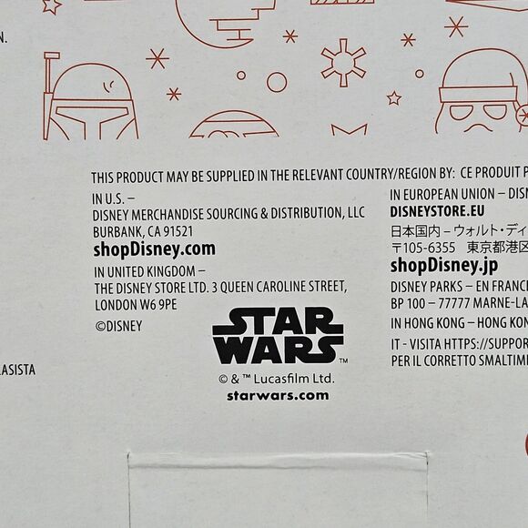 NEW Disney Star Wars Ewok 2pc Porcelain Milk and Cookies Christmas Santa Set NIB - Picture 6 of 6